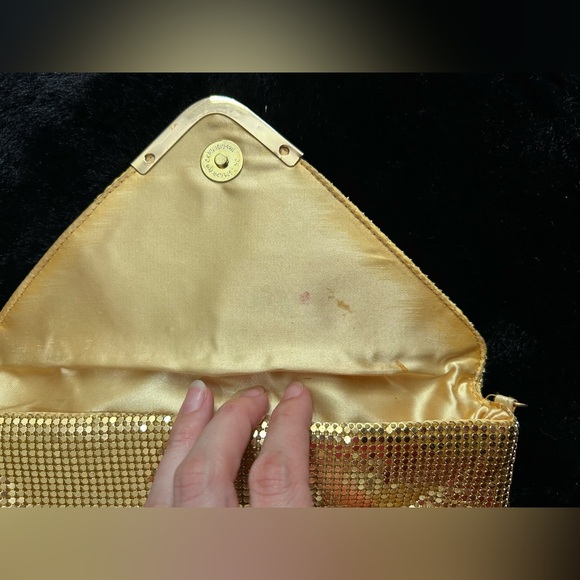 Vintage Gold Mesh Purse with Leopard Print Detail - Picture 6 of 12